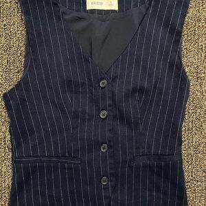 Hollister Dark Blue Striped Vest